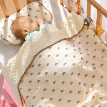 Babydecke Krepp-Baumwolle gepunkteter Plüsch