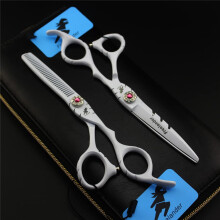 Professional Hair Cutting Scissors Set, 6 Inch Stainless Steel Barber Shears with Razor Edges and Ergonomic Handle