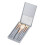 Makeup Brush Set Mini Travel Size with Case and BuiltIn Mirror, Soft Synthetic Bristles, 5Pcs Grey 1