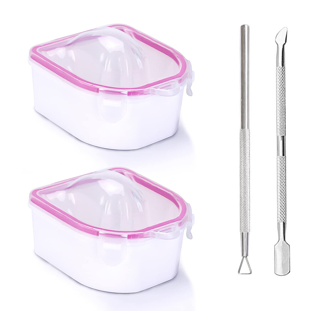 Gel Nail Polish Remover Kit with DualLayer Soak Off Bowls and Professional Tools for Salon or Home