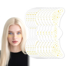 Glitter Face Tattoos Waterproof Glitter Freckles Stickers for Festivals Parties 12 Pcs 2 Styles