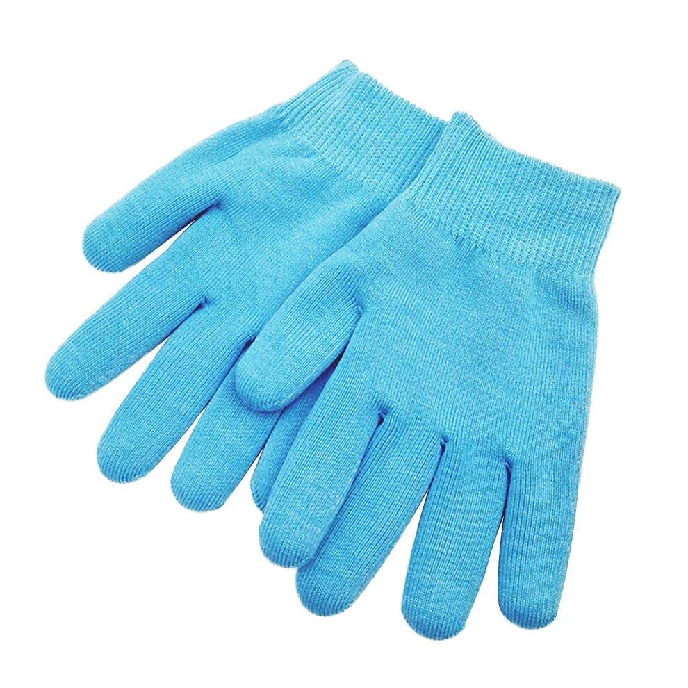 Blue Moisturizing Spa Gel Gloves Deep Hydration Overnight Therapy With Essential Oils And Vitamin E, Large
