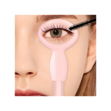 Mascara Shield 3 in 1 Lash Tool with Eyelash Comb for Smudge Application, Reusable Pink
