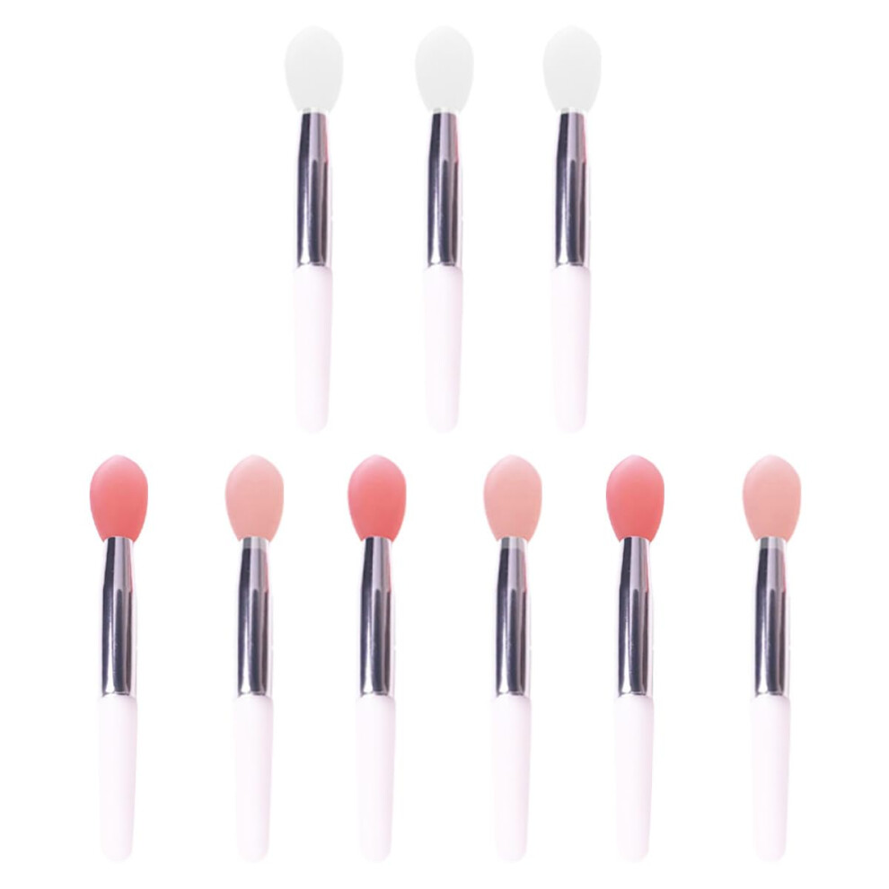 9Pcs Silicone Lip Brush Set for Women with Precise Tip, Reusable Lipstick Applicator for Travel and Daily Makeup