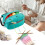 Bolsa para lana de tejer verde con correa ajustable 5