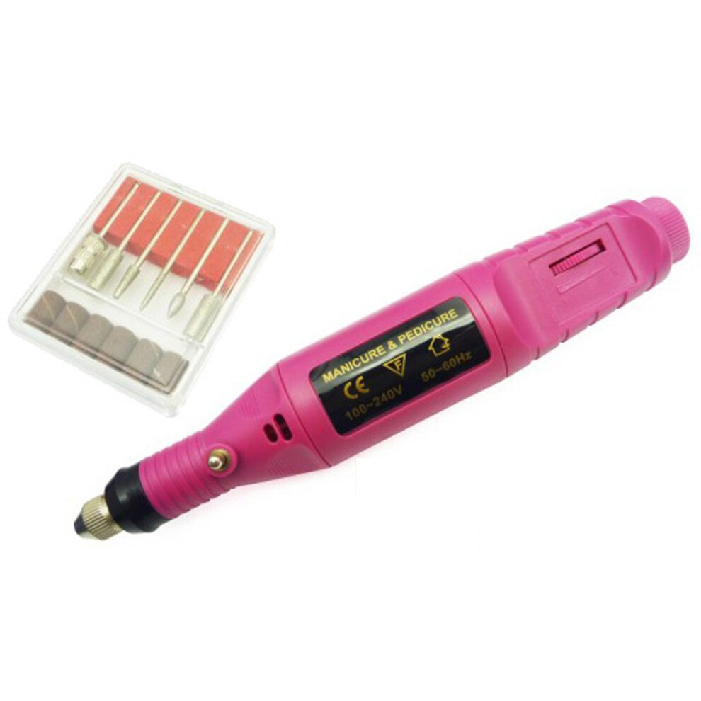 Electric Nail Drill Pen with Variable Speed for Acrylic and Gel Nails, Low Noise Manicure Tool