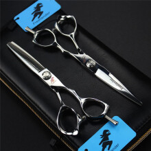 6 Inch Professional Barber Scissors Set with Ultra Sharp Blades and Ergonomic Grip for Hair Cutting