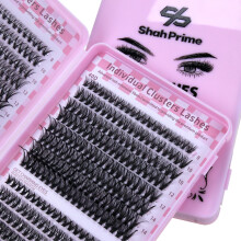 DIY Eyelash Extensions Kit with 640 Individual Cluster Lashes, 30D50D Mixed Length, Salon Quality