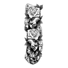 2 Sheets Waterproof Temporary Full Arm Tattoo Sleeves Men and Women Realistic Geometric Totem