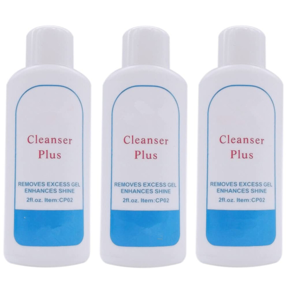 UV Gel Cleanser Plus 3pcs Set Removes Excess Gel and Enhances Shine for Professional Nails