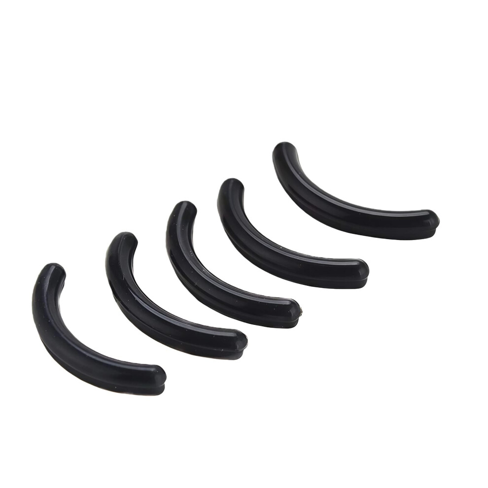 Black 5Pcs Silicone Eyelash Curler Refill Pads Universal Fit Gentle Lash Curling