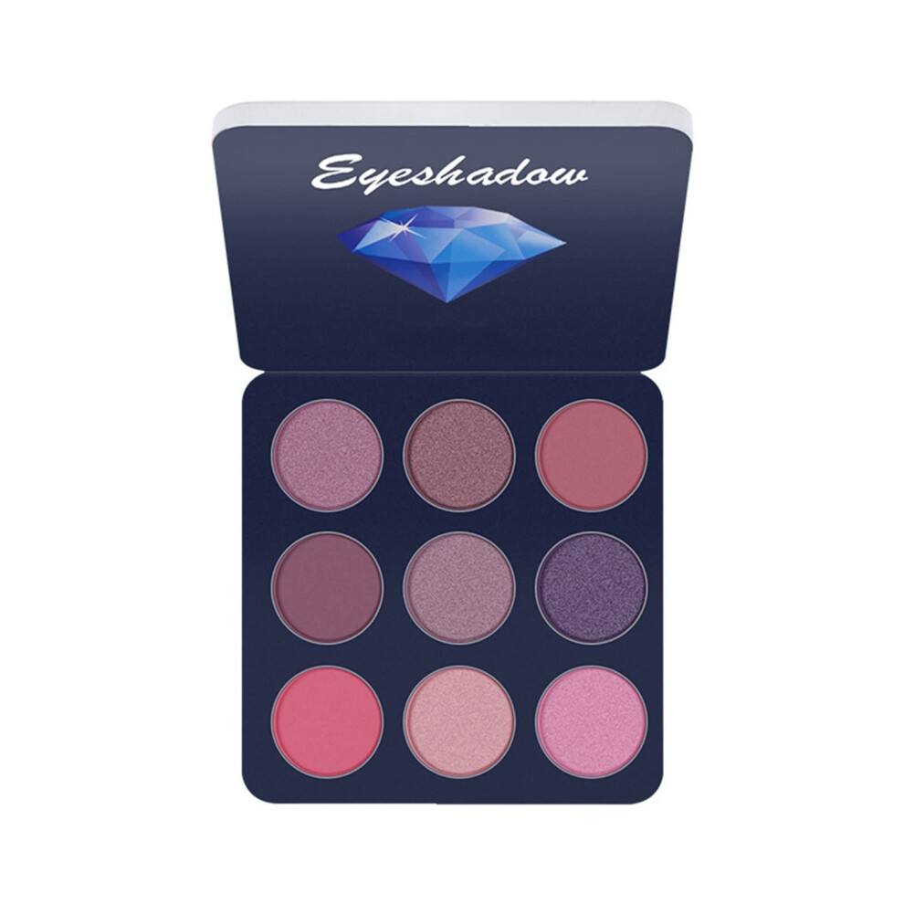 Eyeshadow Palette 9 Color Rose Wine Shades LongLasting Pigmented Travel Size Easy Blend