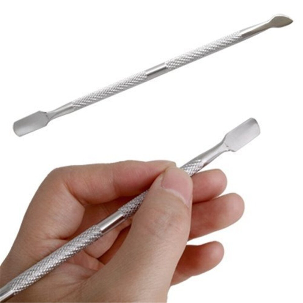 Stainless Steel Cuticle Pusher and Trimmer for Precise Nail Care and Easy Sterilization