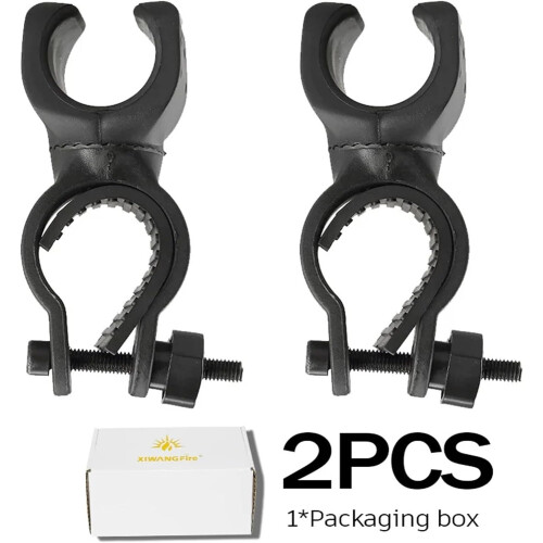 Flashlight Mount 4pcs UShape Rail Clip Universal Bike Light Holder with Quick Tool Install 1