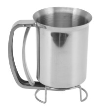 Kitchen-Edelstahl-Backmitteldispenser 0,5 l Handgehalten für Pfannkuchen und Cupcakes
