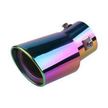 Car Exhaust Tip Stainless Steel Tail Pipe RustResistant Chrome Finish Universal Muffler Accessory