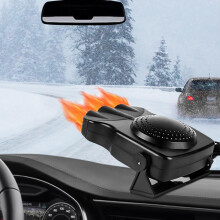 12V Car Heater and Defroster with Cooling Fan, Fast Heating, 180 Adjustable Head, Plug in