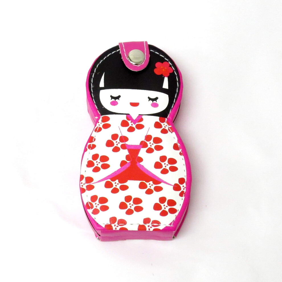 Japanese Kokeshi Doll Nail Clipper Set, 6pc AllâinâOne Nail Care Kit for Precise Trimming and Travel