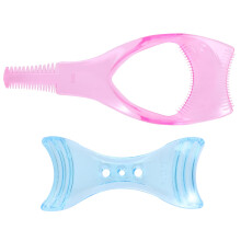 2Pcs 3 in 1 Eyelash Makeup Tool Mascara Applicator Shield and Comb for Smudge Precise Application