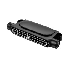 Car Rear Seat Cooling Fan with USB, Adjustable Speed, HairSafe Air Outlet, for SUV RV Truck, Black