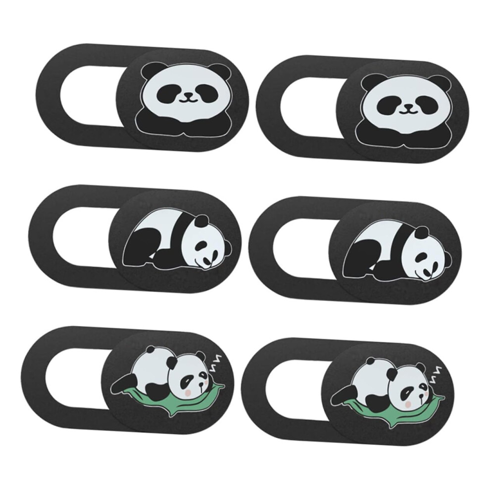 Webcam Cover Slide Panda Design Laptop Camera Privacy Protector Ultraslim Universal 6Pcs 9092120543049