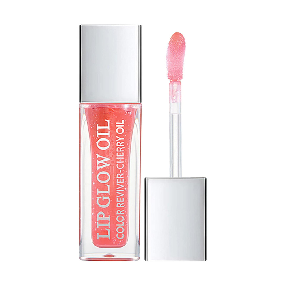Rose Lip Gloss Lip Plumper for Fuller Lips, Long Lasting Non Sticky Shimmer Gloss, Deep Moisturizing 4.5ml