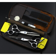 Professional Hair Cutting Scissors Set 6.0' Japanese Steel Barber Kit with Thinning Shears