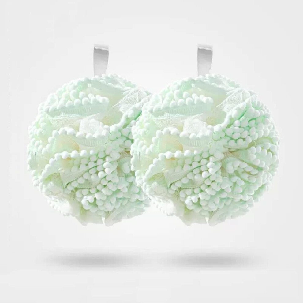 Green Bath Loofah Shower Sponge For Gentle Exfoliation, Rich Foam And Quickdrying Puff (Fluorescent )