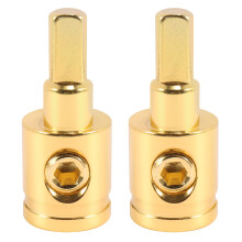 4/0 Gauge Wire Reducer 2pcs Power Cable Terminals for Boat Car RV, 4/0 to 1/0 Adapter, Brass Nickel Plated