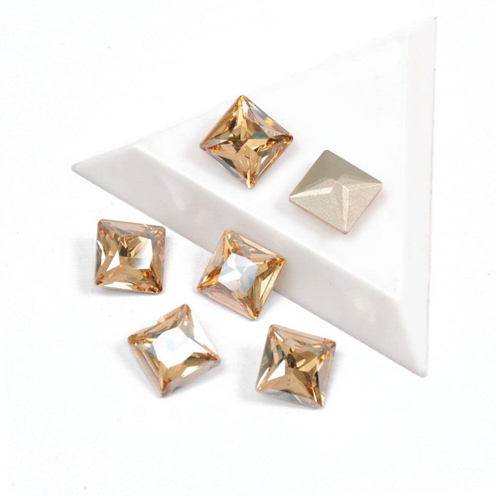 Press On Nails with Square Crystal Rhinestones for SalonQuality Wedding and DIY Nail Art