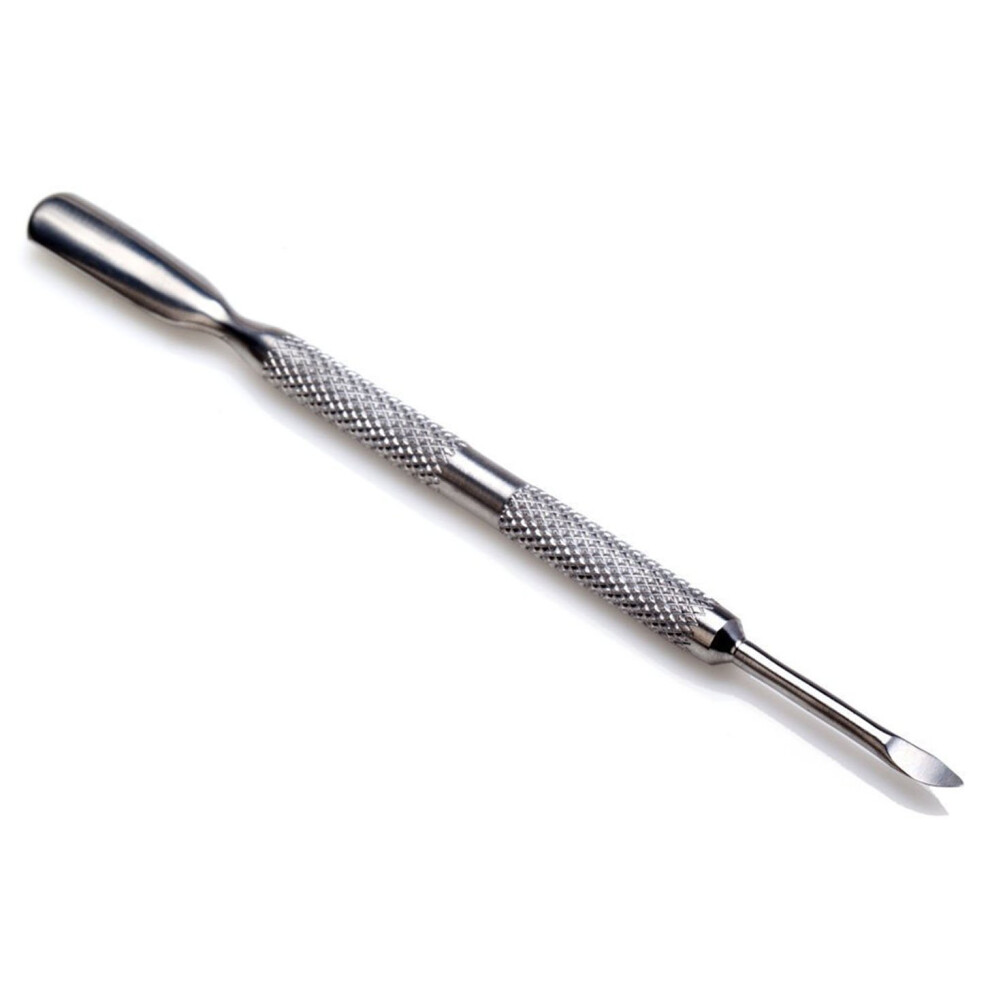 Stainless Steel Cuticle Pusher and Remover for Professional Manicure Pedicure, Dual Ended Tool