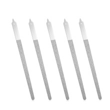 5 Pcs Metal Nail File Set, Double Sided Diamond Stainless Steel with Sharp Pointed Tip for Manicure Pedicure