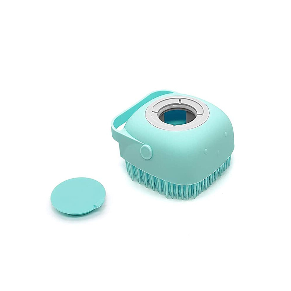 Silicone Baby Bath Brush with Builtin Gel Dispenser and Soft Bristles for Gentle Massage