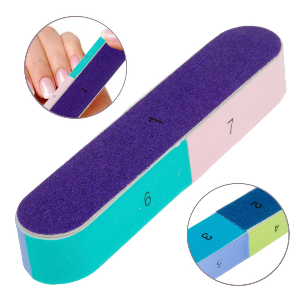 MultiSided Nail Buffer and File EVA Buffing Stone for Manicure and Pedicure