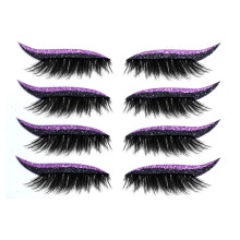 Glitter Waterproof Eyeliner Stickers Reusable SelfAdhesive Purple for Party Dance Cosplay