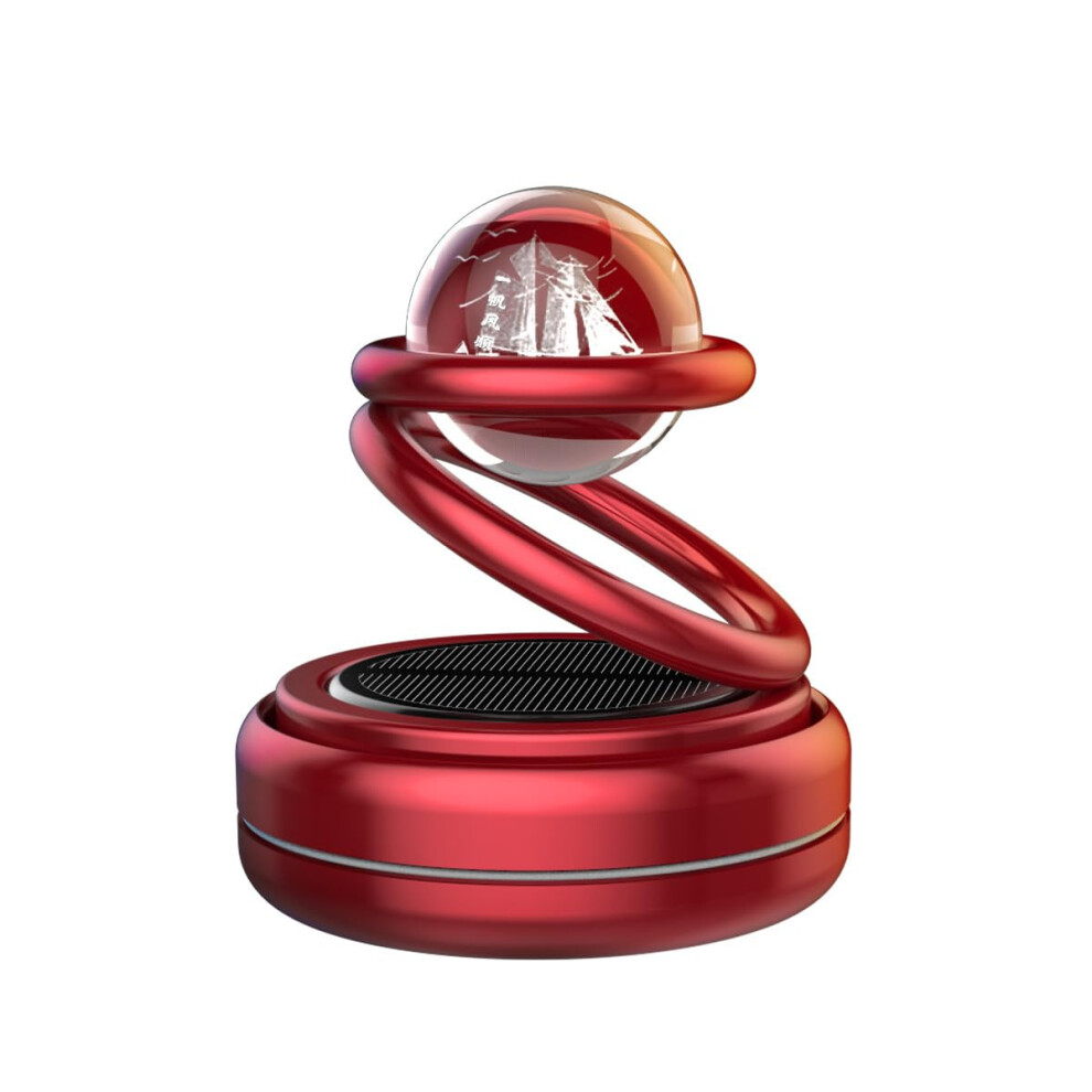 Solar Powered Car Air Freshener With Rotating Interstellar Design, Continuous Cabin Fragrance Decor 9169991701394