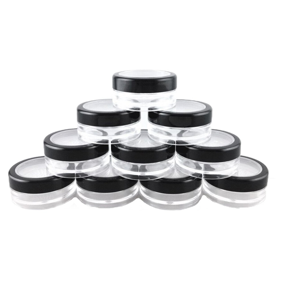 10pcs Cosmetic Powder Containers with Clear Window Lid, 10g Empty Makeup Compact Jars with Sifter