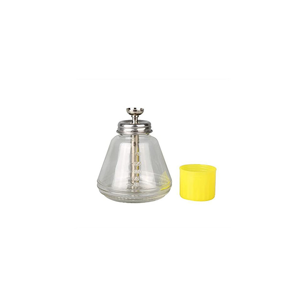 180ml Glass Pump Dispenser Bottle for Alcohol Acetone Nail Polish Remover with Lockable Seal