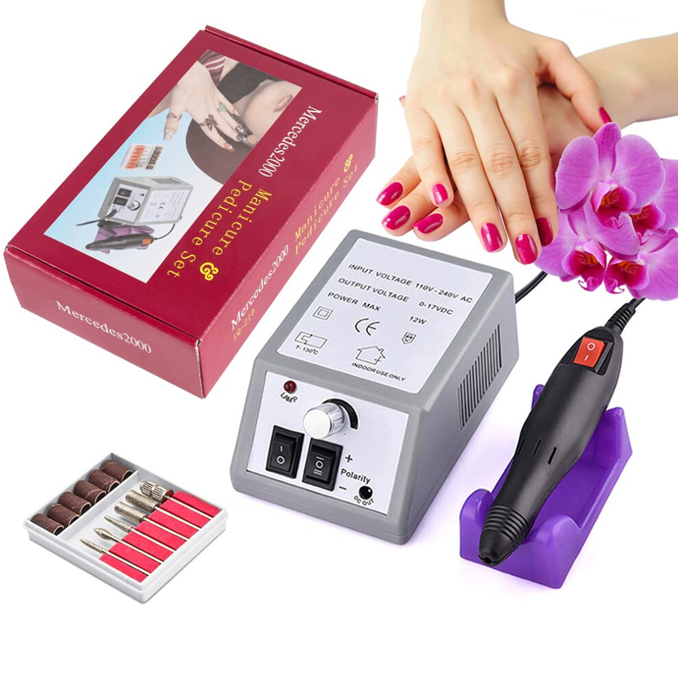 Electric Nail Drill 20000 RPM Professional Manicure Pedicure Kit for Acrylic and Gel Nails