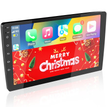 Wireless Car Stereo with Wireless CarPlay Android Auto, 9' Touchscreen GPS, Backup Camera