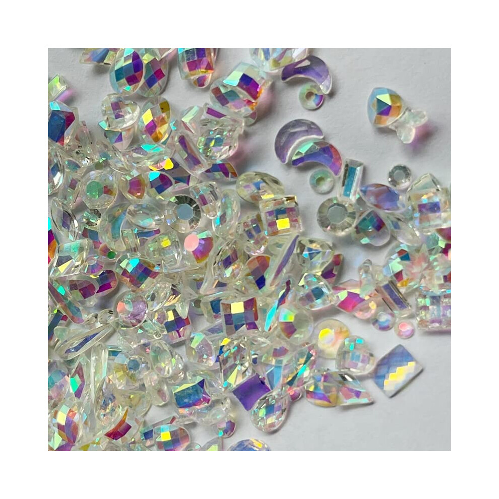 Green Press On Nails With Flatback Resin Rhinestones For Diy Nail Art, Wedding And Salon Decoration