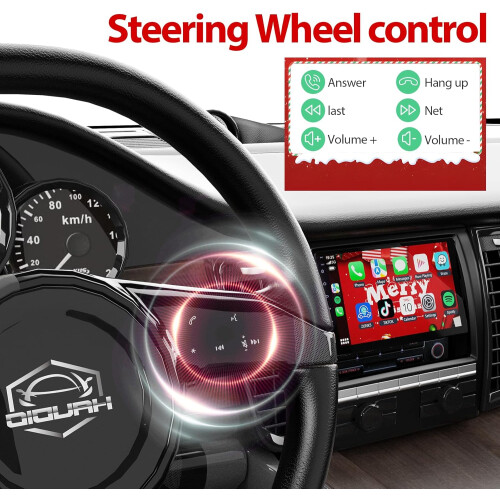 Wireless Car Stereo with Wireless CarPlay Android Auto, 9' Touchscreen GPS, Backup Camera 1
