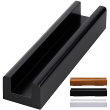 Wooden Floor Mirror Stand with AntiSlip Stable Base, Black Pine Full Length Holder Bracket for Home