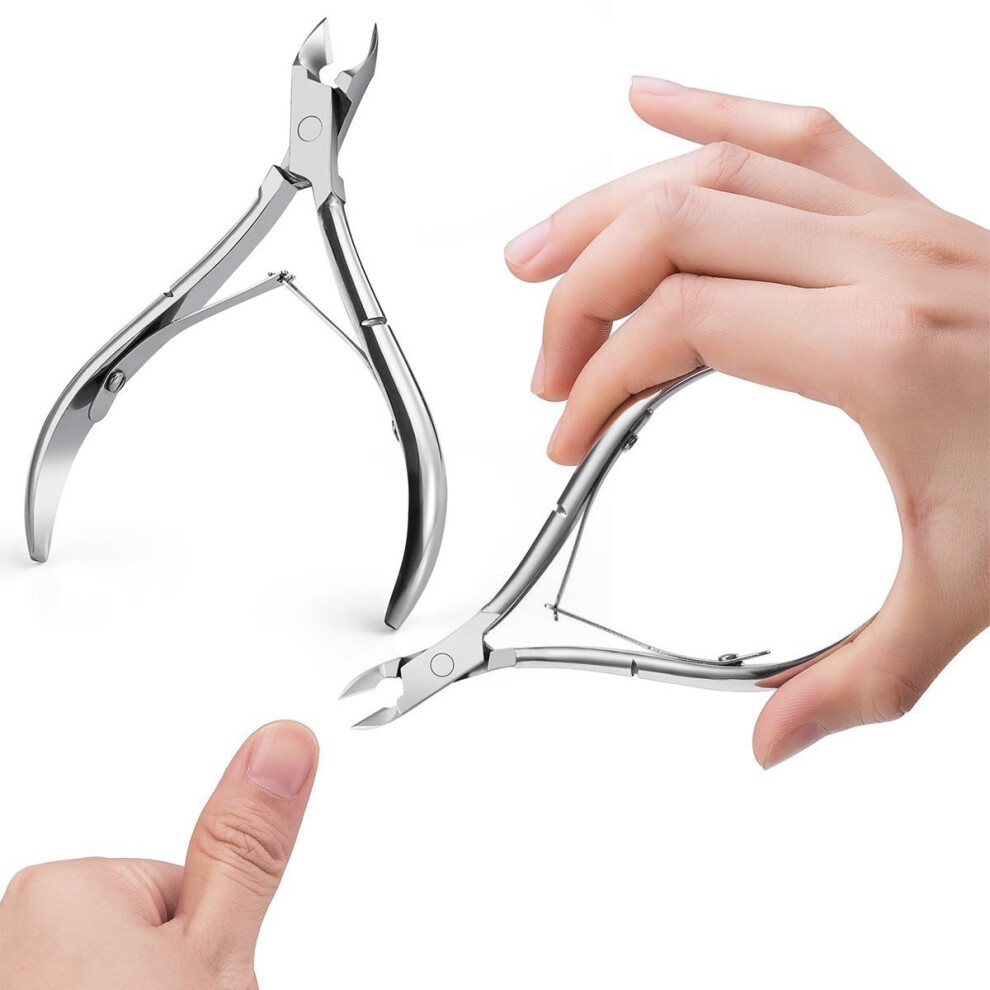 Professional Stainless Steel Cuticle Nipper and Nail Clippers for Manicure Pedicure Nail Care