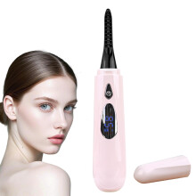 Heated Eyelash Curler with LED Display, 4 Temp Settings, USB Rechargeable Electric Lash Comb for LongLasting Curl