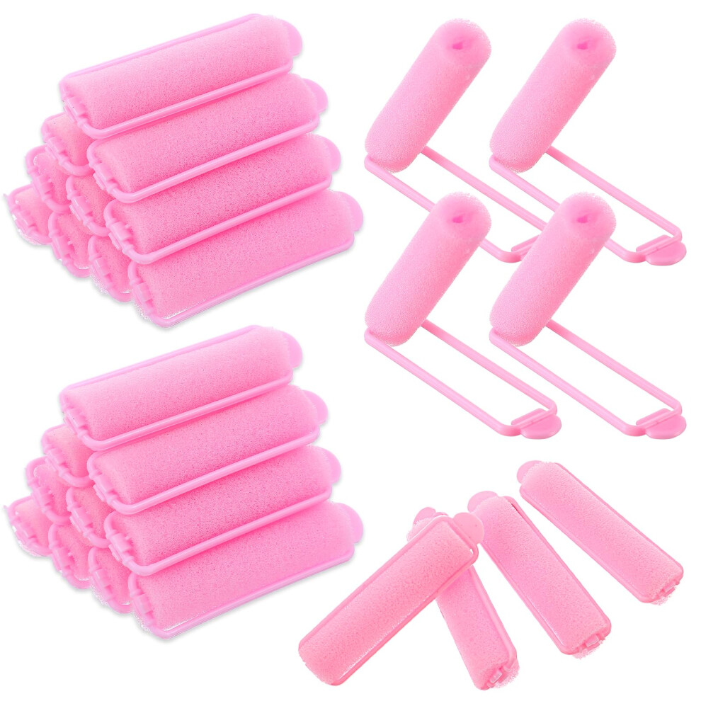 28PCS Heatless Foam Hair Rollers for Women, Soft Sponge Curlers for Overnight Styling Long or Short Hair