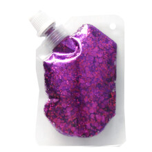 Purple Glitter Eyeshadow Gel Long Lasting Waterproof Shine for Stage Performance 20ml