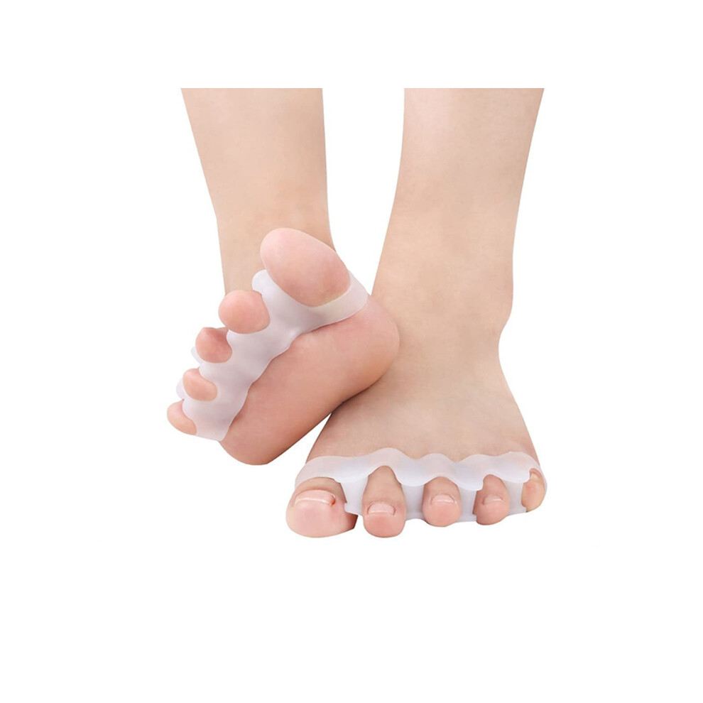 2 Pair Kids Gel Toe Separator for Bunions and Hammertoes, Silicone Toe Spacer for Pain Relief and Alignment