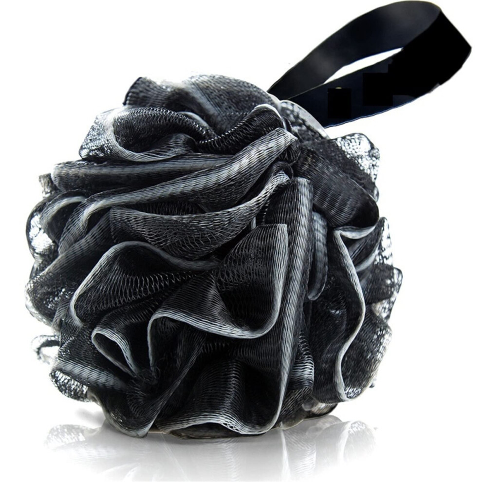 Bamboo Charcoal Bath Loofah Mesh Shower Pouf Body Scrubber for Gentle Exfoliation and Rich Lather