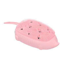 DualSided Silicone Body Scrubber for Shower with Massage and Deep Cleansing, Compact Grip